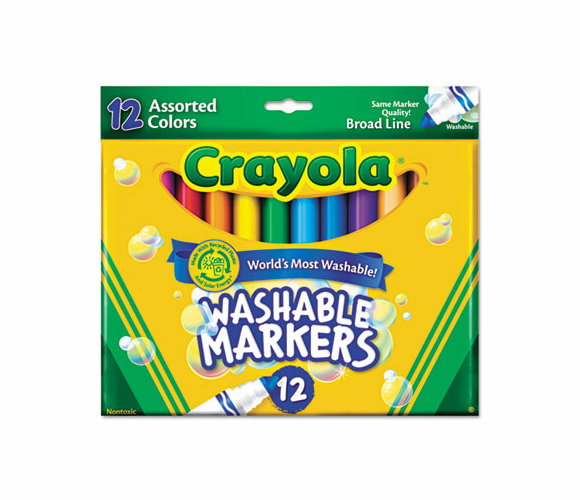 CYO587812 Washable Markers, Broad Point, Classic Colors, 12/Set By BINNEY & SMITH / CRAYOLA