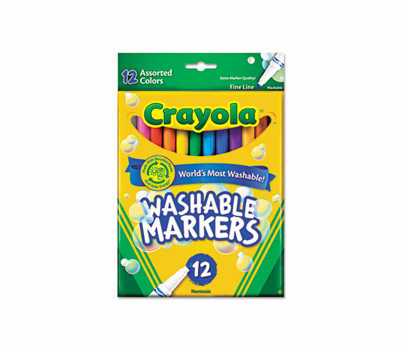 CYO587813 Washable Markers, Fine Point, Classic Colors, 12/Set By BINNEY & SMITH / CRAYOLA