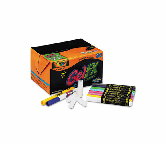 CYO588212 Washable Gel FX Classpack Markers, Eight Assorted Colors, 80/Pack By BINNEY & SMITH / CRAYOLA