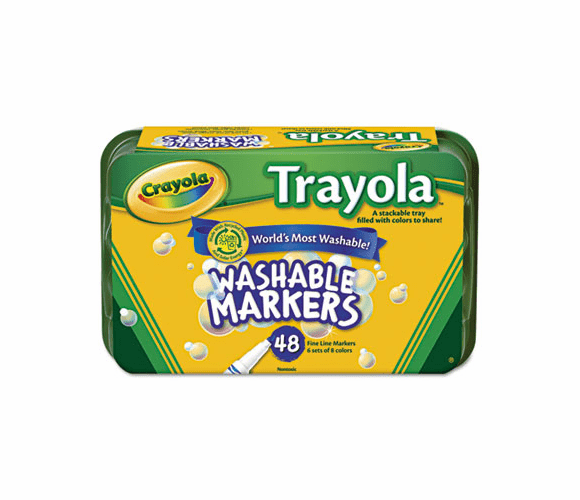 CYO588214 Washable Markers, Fine Point, Eight Assorted Colors, 48/Set By BINNEY & SMITH / CRAYOLA