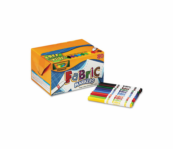 CYO588215 Fabric Marker Classpack, Ten Assorted Colors, 80/Set By BINNEY & SMITH / CRAYOLA