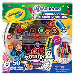 CYO588750 Pip-Squeaks Telescoping Marker Tower, Assorted Colors, 50/Set By BINNEY & SMITH / CRAYOLA