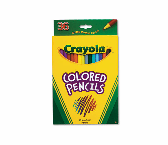 CYO684036 Long Barrel Colored Woodcase Pencils, 3.3 mm, 36 Assorted Colors/Set By BINNEY & SMITH / CRAYOLA