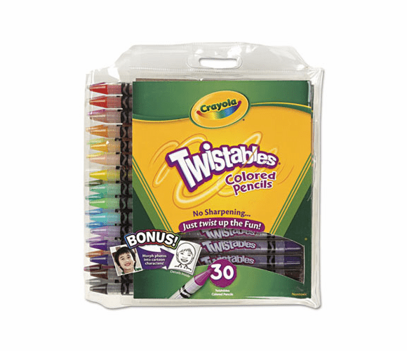 CYO687409 Twistables Colored Pencils, Nontoxic, 30 Assorted Colors/Pack By BINNEY & SMITH / CRAYOLA