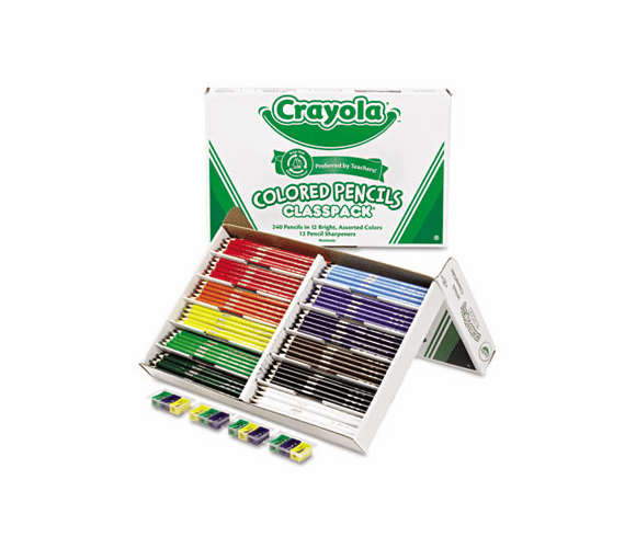 CYO688024 Colored Woodcase Pencil Classpack, 3.3 mm, 12 Assorted Colors/Box By BINNEY & SMITH / CRAYOLA