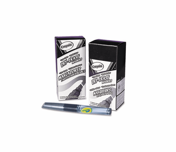 CYO989626051 Dry Erase Marker, Chisel Tip, Black By BINNEY & SMITH / CRAYOLA