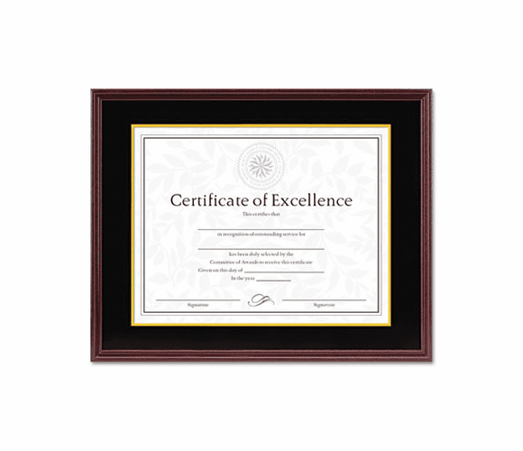 DAX1511TM Hardwood Document/Certificate Frame w/Mat, 11 x 14, Mahogany By DAX MANUFACTURING INC.