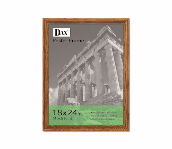 DAX2856W1X Plastic Poster Frame, Traditional w/Plexiglas Window, 18 x 24, Medium Oak By DAX MANUFACTURING INC.