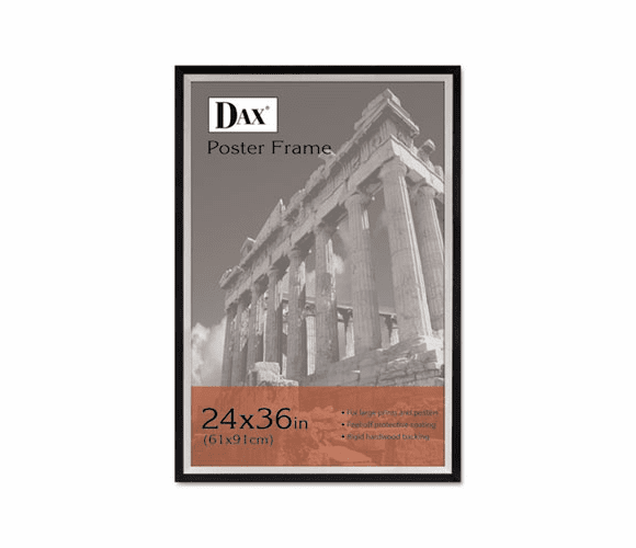 DAX3404U1T Metro Series Poster Frame, Wood, 24 x 36, Black/Silver By DAX MANUFACTURING INC.