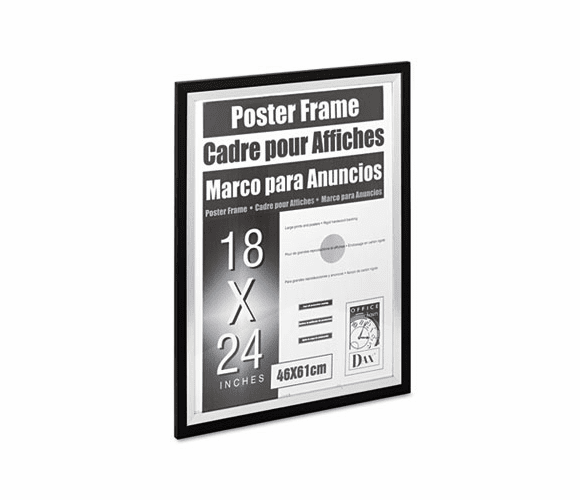 DAX3404W1T Metro Series Poster Frame, Wood, 18 x 24, Black/Silver By DAX MANUFACTURING INC.