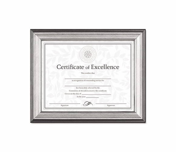 DAXN15783NT Photo Frame, Easel Back, Desk/Wall, Wood, 8-1/2 x 11, Charcoal/Nickel-Tone By DAX MANUFACTURING INC.
