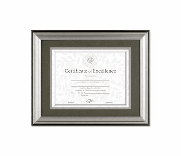 DAXN15783ST Photo Frame, Easel Back, Desk/Wall, Wood, 11 x 14, Charcoal/Nickel-Tone By DAX MANUFACTURING INC.