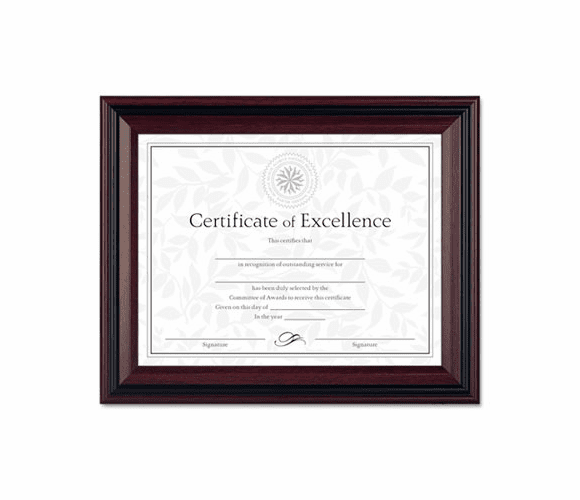 DAXN15786NT Desk/Wall Photo Frame, Wood, 8-1/2 x 11, Rosewood/Black By DAX MANUFACTURING INC.