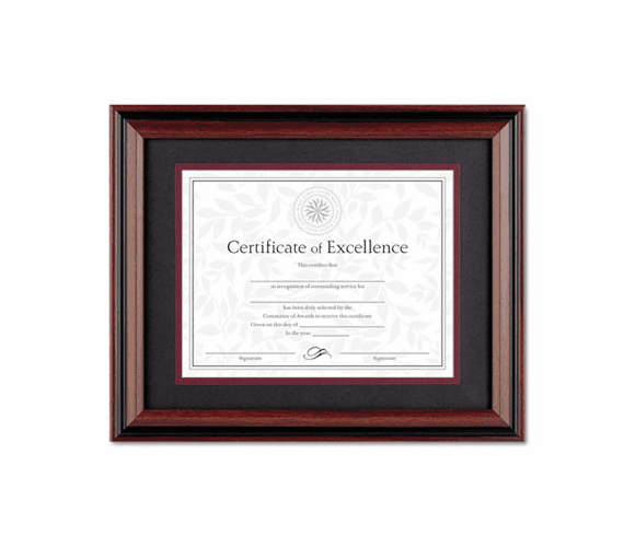 DAXN15786ST Desk/Wall Photo Frame, Wood, 11 x 14, Rosewood/Black By DAX MANUFACTURING INC.