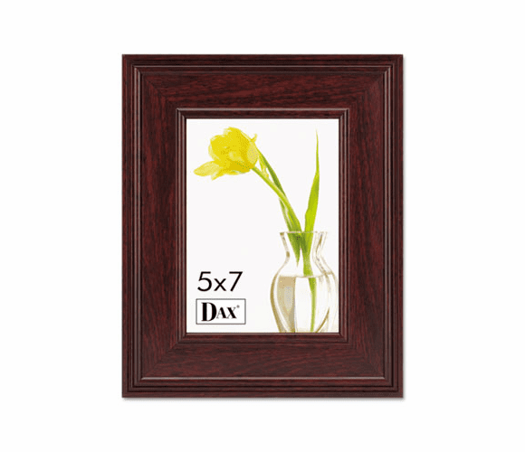 DAXN15787HT Executive Document/Photo Frame, Desk/Wall Mount, Wood, 5 x 7, Mahogany By DAX MANUFACTURING INC.