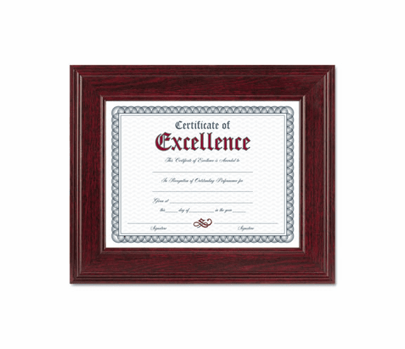 DAXN15787NT Executive Document/Photo Frame, Desk/Wall Mount, Wood, 8-1/2 x 11, Mahogany By DAX MANUFACTURING INC.