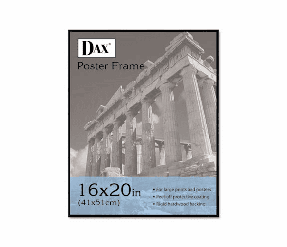 DAXN16016BT Coloredge Poster Frame w/Plexiglas Window, 16 x 20, Clear Face/Black Border By DAX MANUFACTURING INC.