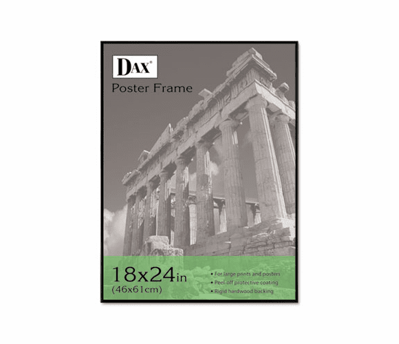 DAXN16018BT Coloredge Poster Frame w/Plexiglas Window, 18 x 24, Clear Face/Black Border By DAX MANUFACTURING INC.