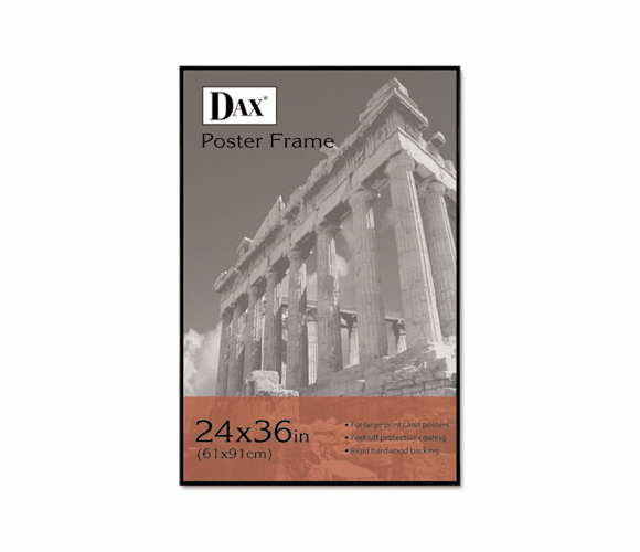 DAXN16024BT Coloredge Poster Frame w/Plexiglas Window, 24 x 36, Clear Face/Black Border By DAX MANUFACTURING INC.