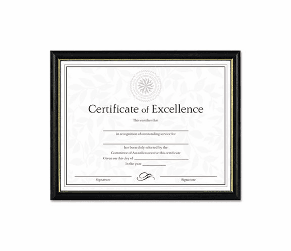 DAXN17981BT Two-Tone Document/Diploma Frame, Wood, 8-1/2 x 11, Black w/Gold Leaf Trim By DAX MANUFACTURING INC.