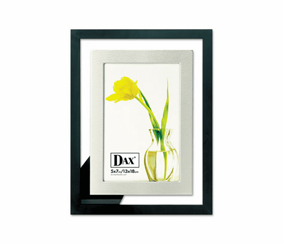 DAXN1858H4T Upper West Side Float Frame, Black/Brushed Aluminum, Wood, 5 x 7 By DAX MANUFACTURING INC.