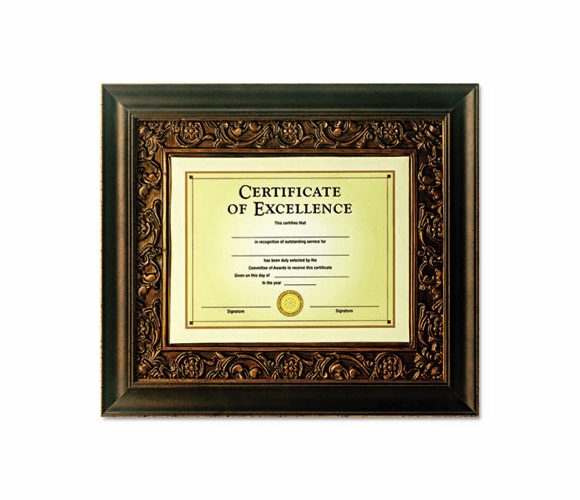 DAXN1878N1T Tuscan Bronze Document Frame, Bronze, Plastic, 8.5 x 11 By DAX MANUFACTURING INC.