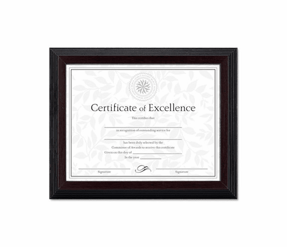 DAXN19881BT Solid Wood Award/Certificate Frame, 8-1/2 x 11, Black w/Walnut Trim By DAX MANUFACTURING INC.