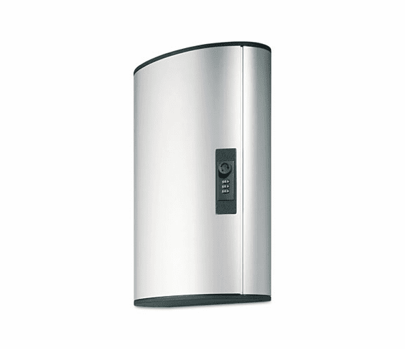 DBL196623 Locking Key Cabinet, 36-Key, Brushed Aluminum, Silver, 11 7/8 x 4 3/4 x 11 By DURABLE OFFICE PRODUCTS CORP.
