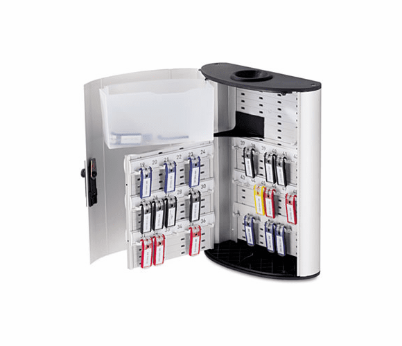 DBL196823 Key Box Plus, 54-Key, Brushed Aluminum, Silver, 11 3/4 x 4 5/8 x 15 1/2 By DURABLE OFFICE PRODUCTS CORP.
