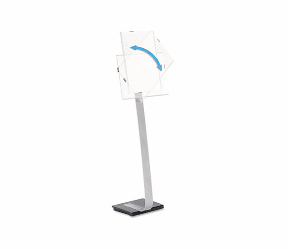 DBL481523 Info Sign Duo Floor Stand, Tabloid-Size Inserts, 15 x 44-1/2, Clear By DURABLE OFFICE PRODUCTS CORP.