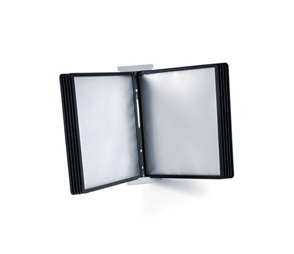 DBL561201 InstaView Expandable Desktop Reference System with Black Borders, 10 Panels By DURABLE OFFICE PRODUCTS CORP.