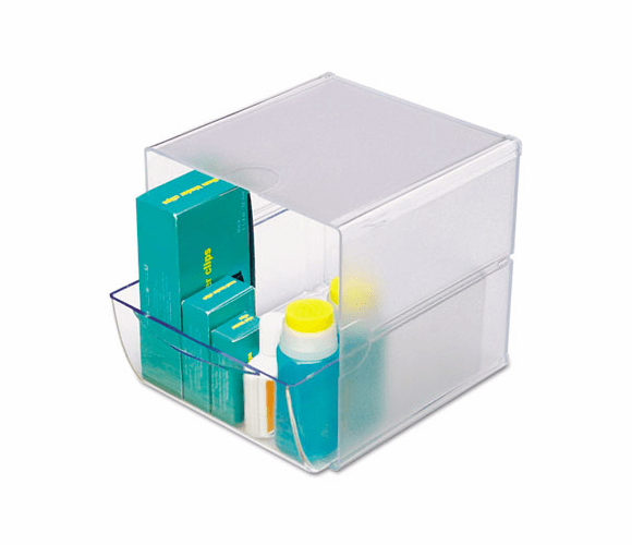 DEF350801 Desk Cube with Drawer, Clear, 7-1/8 x 6 x 6 By DEFLECTO CORPORATION