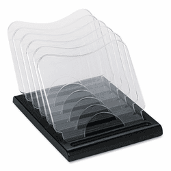 DEF39090104B Document Browser, Five Sections, Plastic, 8 1/8w x 11 5/8d x 6 3/8h, Black By DEFLECTO CORPORATION