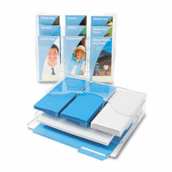 DEF47631 Three-Tier Document Organizer w/Dividers, 13-3/8w x 3-1/2d x 11-1/2h, Clear By DEFLECTO CORPORATION