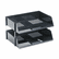 DEF582704 Industrial Stacking Tray Set, Two Tier, Plastic, Black By DEFLECTO CORPORATION