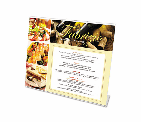 DEF66701 Slanted Desk Sign Holder, Plastic, 11 x 8-1/2, Clear By DEFLECTO CORPORATION