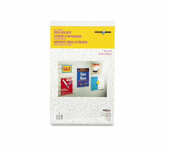 DEF68001 Classic Image Single-Sided Wall Sign Holder, Plastic, 11 x 17, Clear By DEFLECTO CORPORATION