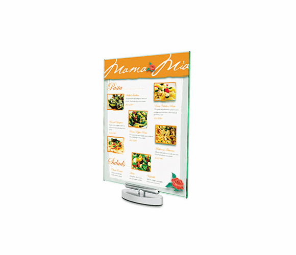 DEF691590 Superior Image Swivel Sign Holder, Green Tint, 8-1/2 x 11, Silver By DEFLECTO CORPORATION