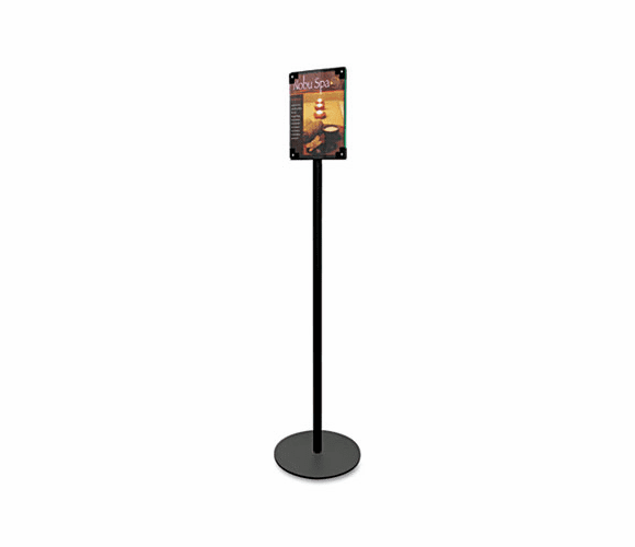 DEF692056 Double-Sided Magnetic Sign Stand, 8 1/2 x 11, 56" High, Silver By DEFLECTO CORPORATION