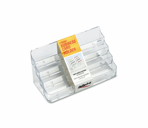 DEF70801 Eight-Pocket Business Card Holder, Capacity 400 Cards, Clear By DEFLECTO CORPORATION
