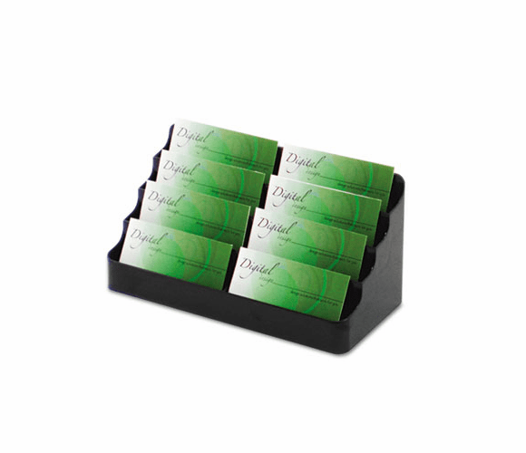 DEF70804 Desktop Business Card Holder, Capacity 400 Cards, Black By DEFLECTO CORPORATION