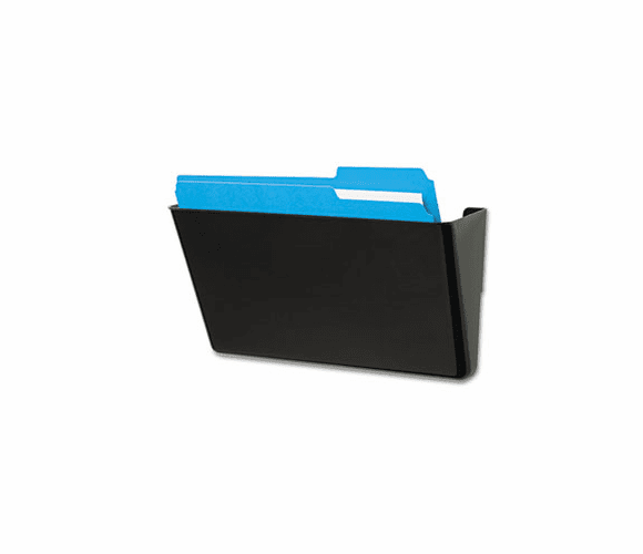 DEF73204 DocuPocket Stackable Wall Pocket, Plastic, Letter, 13 x 4 x 7, Black By DEFLECTO CORPORATION