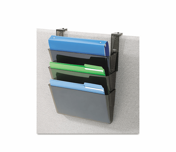 DEF73502RT Three-Pocket File Partition Set with Brackets, Letter, Smoke By DEFLECTO CORPORATION