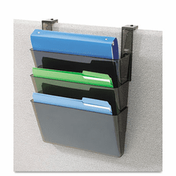 DEF73502RT Three-Pocket File Partition Set with Brackets, Letter, Smoke By DEFLECTO CORPORATION