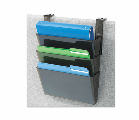 DEF73504 DocuPocket Three-Pocket Partition Set, Plastic, Letter, 13 x 4 x 7, Black By DEFLECTO CORPORATION