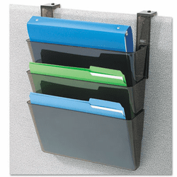 DEF73504 DocuPocket Three-Pocket Partition Set, Plastic, Letter, 13 x 4 x 7, Black By DEFLECTO CORPORATION