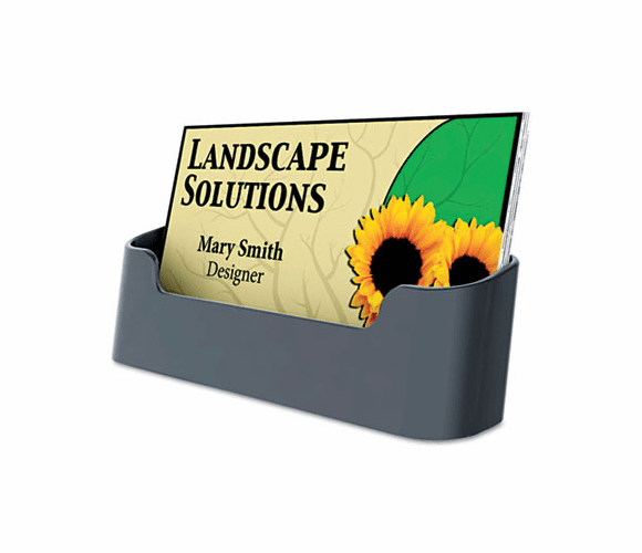 DEF90104 Recycled Business Card Holder, Holds 50 2 x 3 1/2 Cards, Black By DEFLECTO CORPORATION