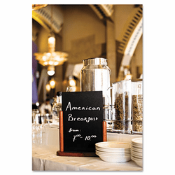 DEFELEMME Securit Table Boards, 7 7/8 x 2 3/8 x 9, Mahogany Frame, 1/ea By DEFLECTO CORPORATION