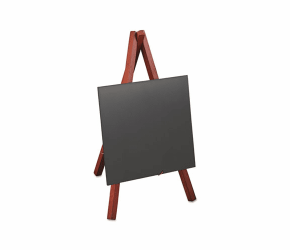 DEFMINIMKR Securit Easel Table Board, 5 7/8 x 5 3/8 x 9 1/2, Mahogany Frame, 1/ea By DEFLECTO CORPORATION