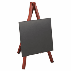 DEFMINIMKR Securit Easel Table Board, 5 7/8 x 5 3/8 x 9 1/2, Mahogany Frame, 1/ea By DEFLECTO CORPORATION